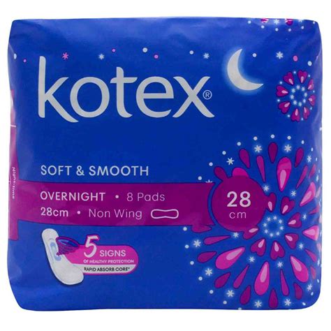 Kotex Soft Smooth Overnight Heavy Flow Non Wing 8 S X 28cm