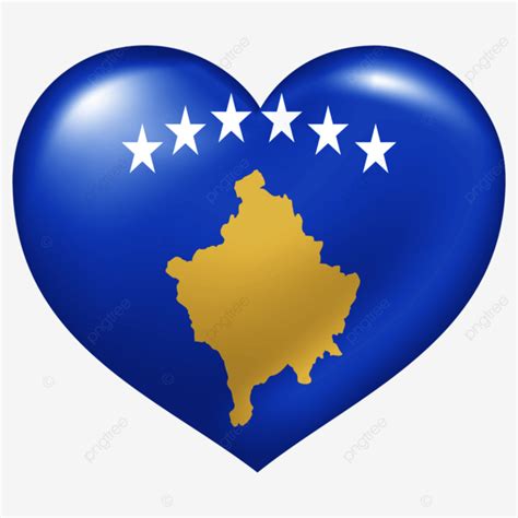 Kosovo Flag Love Symbol, Kosovo Flag, Kosovo Flag Love, Kosovo PNG ...