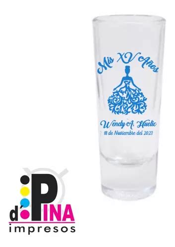 Vaso Tequilero Caballito Vidrio Shot Personalizable Meses sin interés