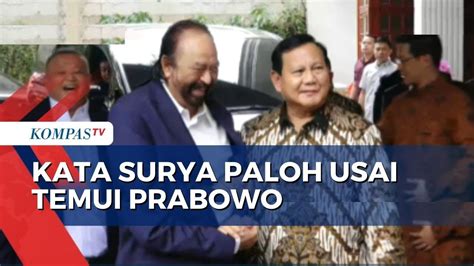 Surya Paloh Tegaskan Nasdem Dukung Pemerintahan Prabowo Gibran Youtube