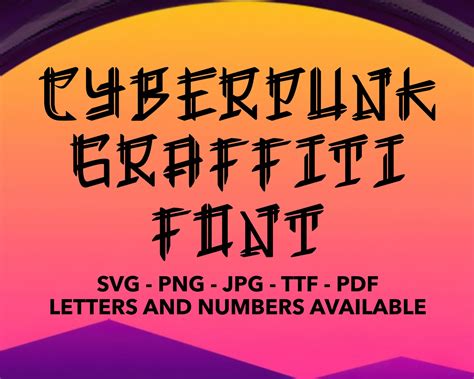 Cyberpunk Graffiti Font SVG, Cyberpunk Font for Cricut, Cyberpunk Font ...