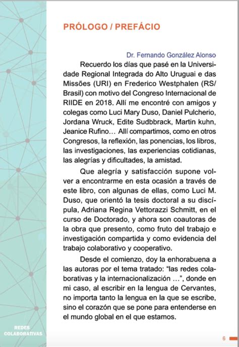 Prefacio E Prologo - (PDF) Prólogo / Prefácio del Libro Redes Colaborativas. Um olhar sobre ...