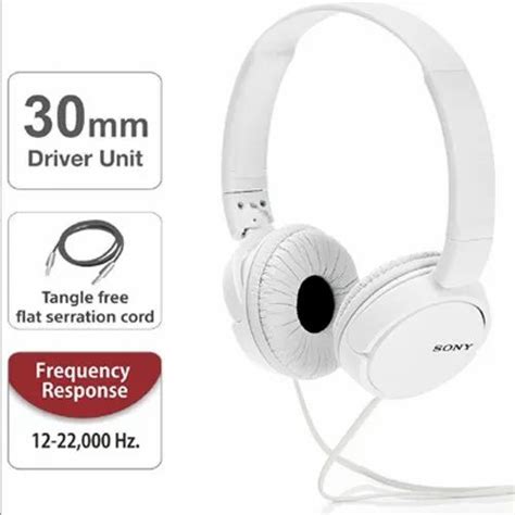 Wired Over The Head Sony Headphones Mdr Zx White G Without