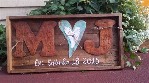 Rustic Wood signs Rustic Signs Initial Signs by CharaWorks on Etsy