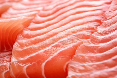 Close Up Of Raw Salmon Fish Filet Stock Illustration Illustration Of