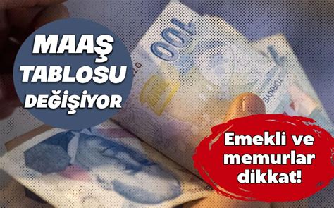 Maa Tablosu De Yor Emekl Ve Memurlar D Kkat