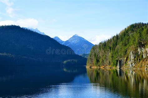 Alpsee Lake and Hohenschwangau Castle Stock Photo - Image of historic ...