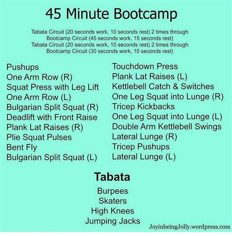 Minute Bootcamp Hiit Workout Strength Workout Bootcamp