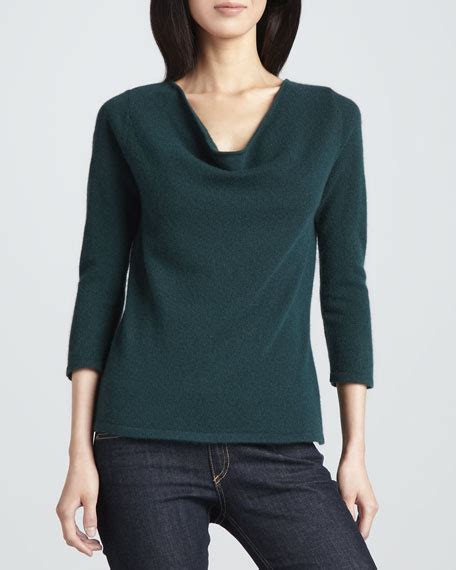 Neiman Marcus Cashmere Cowl Neck Sweater