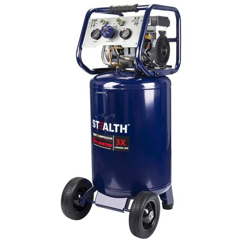 Buy Stealth 20 Gallon Ultra Quiet Air Compressor,1.8 HP Oil-Free Peak ...