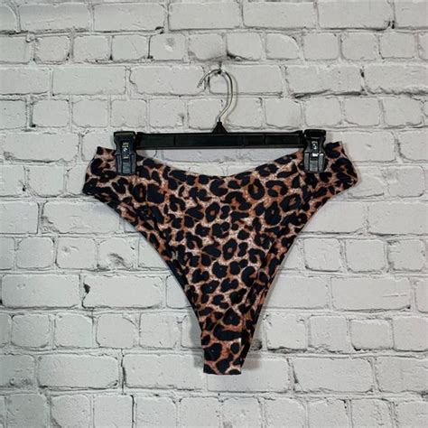 Shein Swim Shein Cheetah Bikini Bottom Medium Poshmark