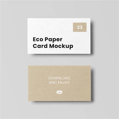 Free Paper Business Card Mockup Mockupbee