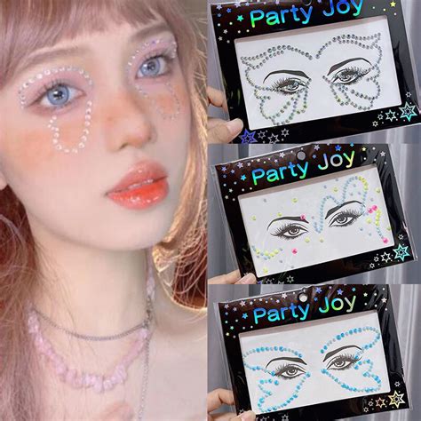 D Diamond Face Jewels Makeup Temporary Tattoo Self Adhesive Beauty