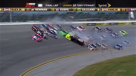 Tony Stewarts 2012 Flip Big One At Talladega Youtube