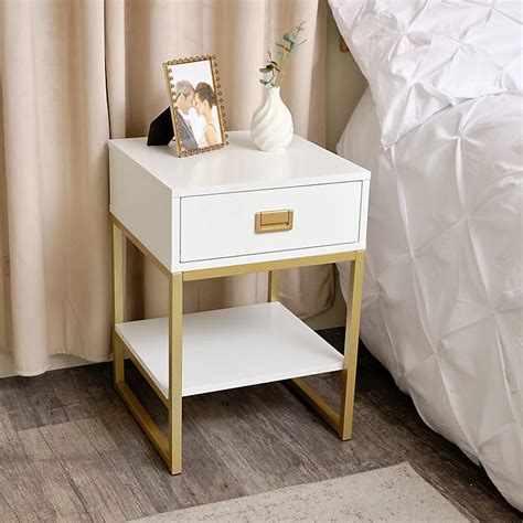 Melody Maison One Drawer Bedside Table Elle White Range Diy At Bandq