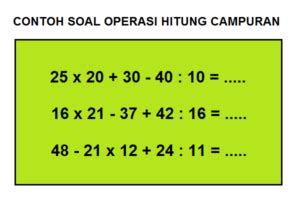 Contoh Soal Operasi Hitung Campuran Bilangan Bulat Pulpent