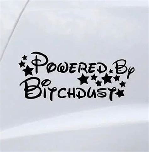 Powered By Bitchdust Sticker Decal Etsy