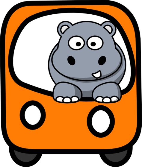 Side Hippo On A Bus Clip Art at Clker.com - vector clip art online ...