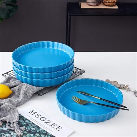 Bruntmor 10 Blue Ceramic Pie Pans Set 4 10 Kroger