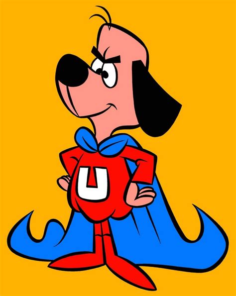 the cartoon dog is dressed as superman