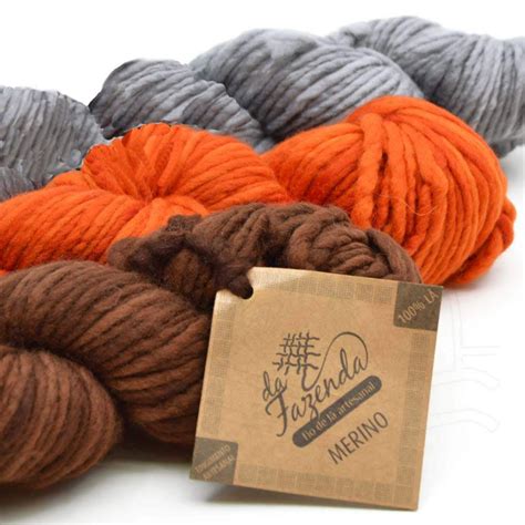 Fio De L Merino Chunky Tingimento Tradicional G Fios Da