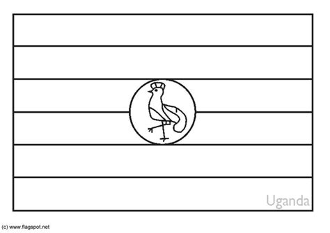 Coloring Page flag Uganda - Free printables - Img 6209