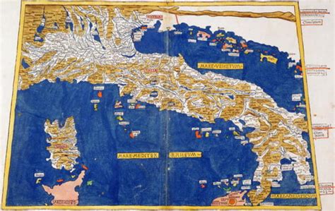 Ptolemaic Map Of Italy 1482 Coloured L Nicolaus Germanus