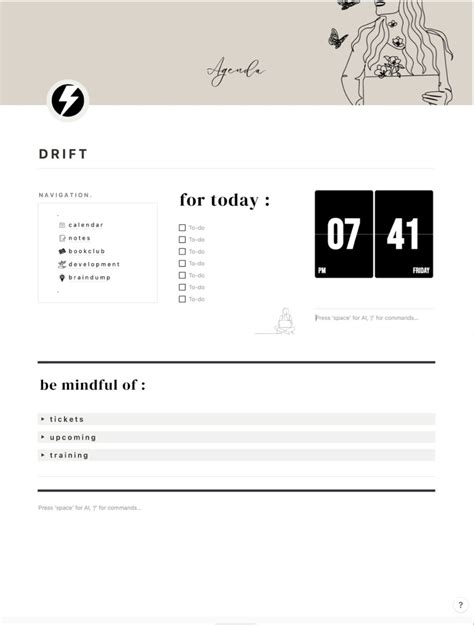 Minimalist Aesthetic Notion Template