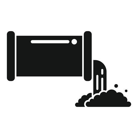 Drain Pipe Icon Flat Vector Sewerage Water 15151380 Vector Art At Vecteezy