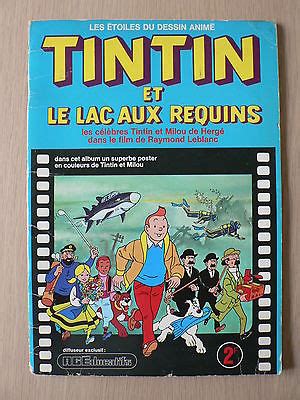 Comicsvalue TINTIN ET LE LAC AUX REQUINS 1973 ALBUM AGEDUCATIF