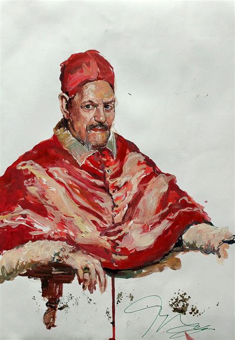 Study after Velázquez s Portrait of Pope Innocent X Watercolour by