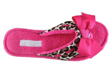 Null Jessica Simpson Leopard Bow Slipper Jessica Simpson Slippers