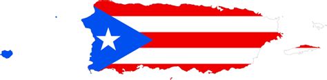 Puerto Rico Map Flag - Openclipart