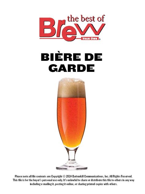 Biere De Garde Brew Your Own