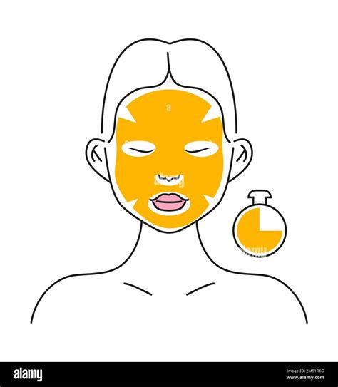 Facial Mask Sheet Applying Icon Vector Face Skincare Treatment Spa