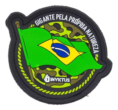 Patch Emborrachado Invictus Gigante Pela Própria Natureza MercadoLivre