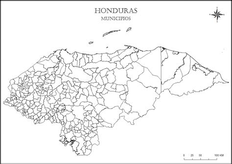 Mapa De Honduras Para Colorear Departamentos Con Sus Cabeceras Y Cómo Imprimir Y Descargar