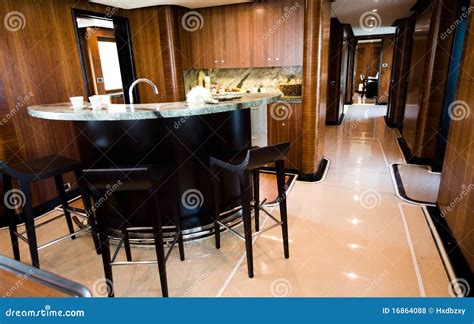 Yacht kitchen stock photo. Image of stool, luxury, life - 16864088