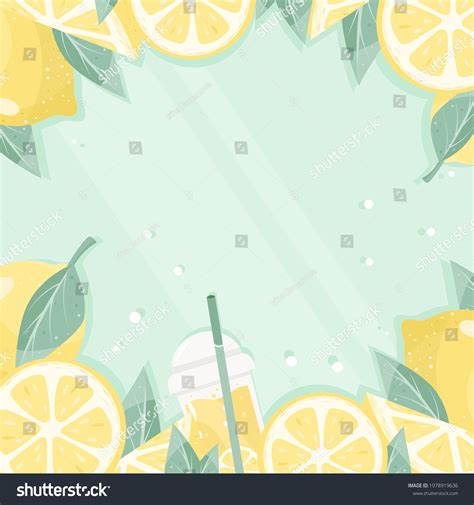 Fresh Lemonade Banner Yellow Lemon Fruit Stock Vector Royalty Free