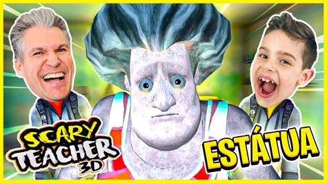 TRANSFORMAMOS A PROFESSORA MALVADA EM ESTÁTUA SCARY TEACHER 3D A