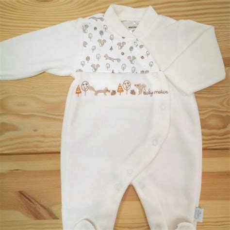 Babygrow Em Veludo P Rola Neutro Ikisbaby Loja Online