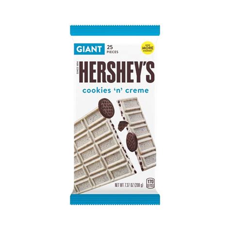 Buy HERSHEY'S Cookies 'n' Creme Giant Bar 208g | Free Delivery Above $30