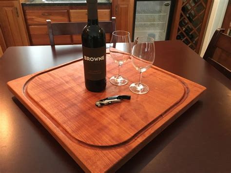 Mahogany Charcuterie Board With Wood Turned Lazy Susan