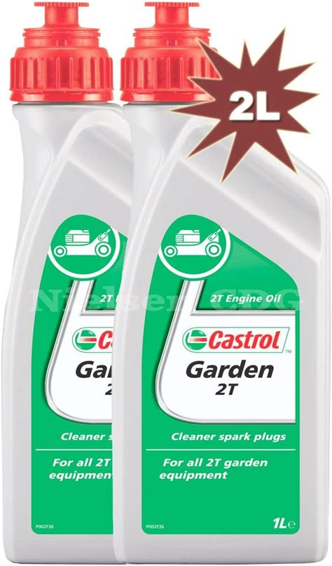 Castrol Garden 2T Lawn Mower Oil 2L 2x1L Amazon Co Uk Garden