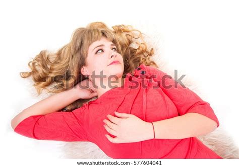 Chubby Blonde Blue Eyes Coral Dress Stock Photo 577604041 Shutterstock