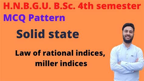 Solid State Law Of Rational Indices Miller Indices Youtube