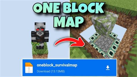 One Block Survival Map Mcpe Youtube