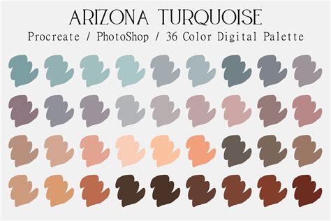 Arizona Turquoise Digital Color Palette Graphic By Gen Aumonier