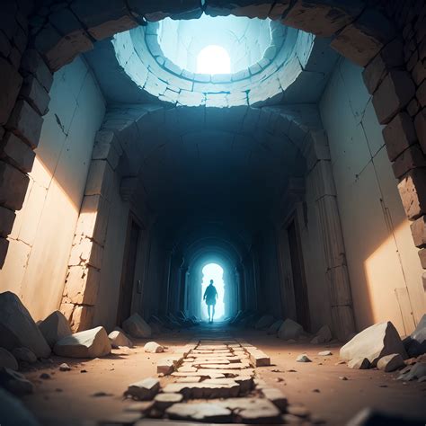 Imagine a mysterious and enchanted underground labyrinth, escondido nas