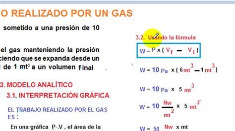 TRABAJO REALIZADO POR UN GAS YouTube